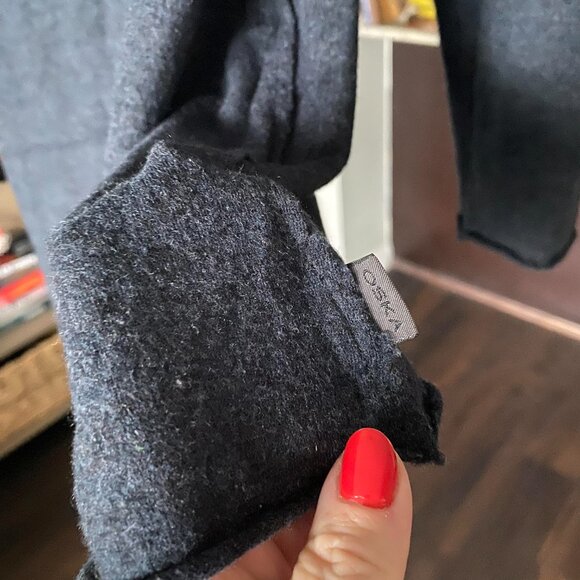 OSKA Dark Grey 100% Wool Lagenlook Made in Germany Lightweight Sweater Sz 0 - Picture 7 of 9